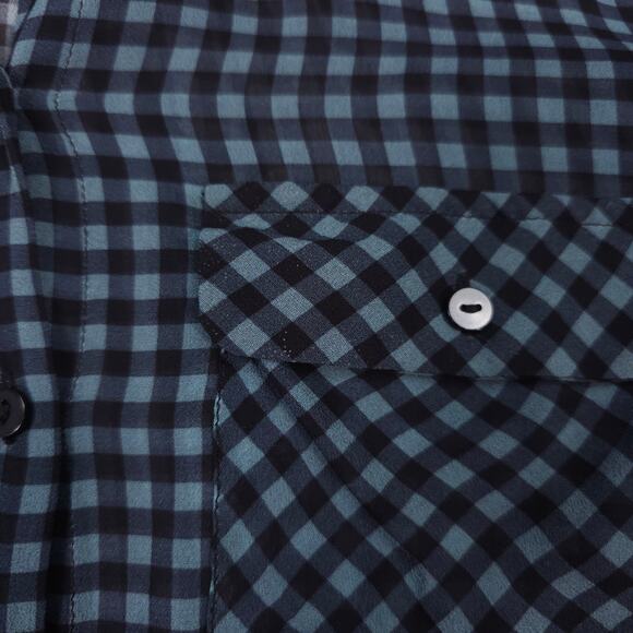 Jade by Johnny Was Jetta Button Down Top Gingham Plaid Sz Extra Small - Picture 7 of 8